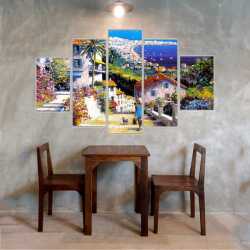 Ege Akdeniz Evleri Kanvas Tablo - 