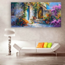 Eski Ege Evleri Kanvas Tablo - 