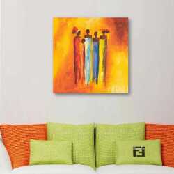 Etnik Afrika Kadınları Kanvas Tablo - 