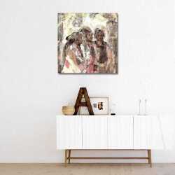 Etnik Afrika Kadınları Kanvas Tablo - 