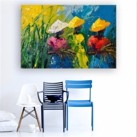 Etnik Afrika Kadınları Yağlı Boya Kanvas Tablo - 