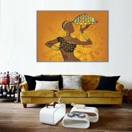 Etnik Kadın Kanvas Tablo - 