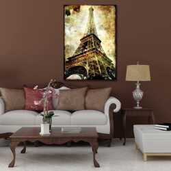 Eyfel Kulesi Eskitme Kanvas Tablo - 