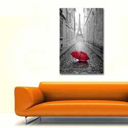 Eyfel Kulesi ve Sokak Kanvas Tablo - 