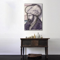 Fatih Sultan Mehmet Kanvas Tablo - Thumbnail