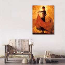 Flemanko Dansçısı Kanvas Tablo - 