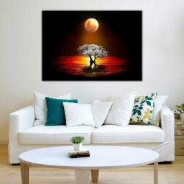 Geceyi Aydınlatan Dolunay Tablosu - 