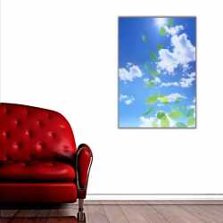 Gökyüzü ve Yapraklar Kanvas Tablo - 