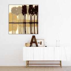 Göle Düşen Ağaç Yansımaları Kanvas Tablo - 