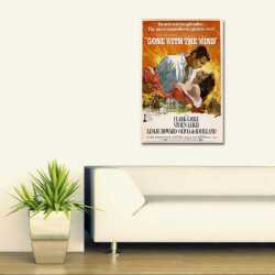 Gone With The Wind Film Afişi Kanvas Tablo - 