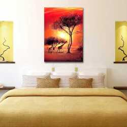 Gün Batımında Zürefalar Kanvas Tablo - 