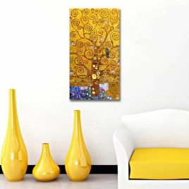 Gustav Klimt Hayat Ağacı Panoramik Tablo - 