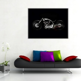 Harley Davidson Motorsiklet Kanvas Tablo - 