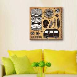 Hippilerin Yaşamı Kanvas Tablo - 