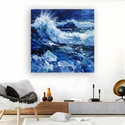 Hırçın Dalgalar Kanvas Tablo 1 - 