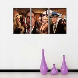 Hollwood Ünlüleri Parçalı Kanvas Tablo 1 - 
