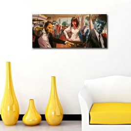 Holywood Ünlüler Yatay Panoramik Kanvas Tablo - 