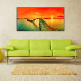 İskele Panoramik Kanvas Tablo - 