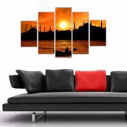 İstanbul Silüet Kanvas Tablo - 