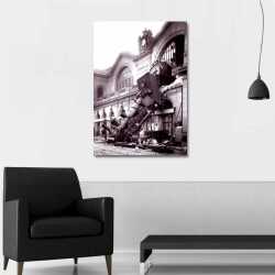 İstasyondan Uçan Tren Kanvas Tablo - 