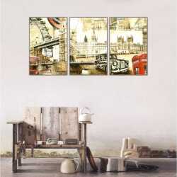 Londra Parçalı Kanvas Tablo - 