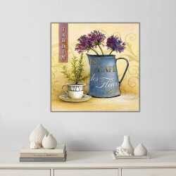 Jardin Cafe des Fleurs Kanvas Tablo - 