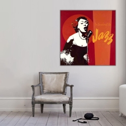 Jazz Music Kare Kanvas Tablo - 