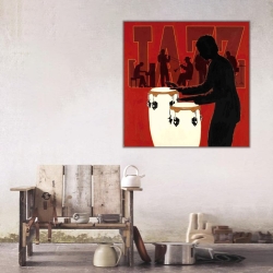 Jazz Müzik ve Trompet Kanvas Tablo - 