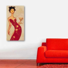 Kadeh Tutan Kadın Tablosu - 