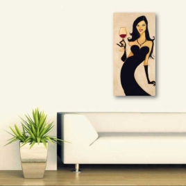 Kadeh Tutan Kadın Tablosu 1 - 