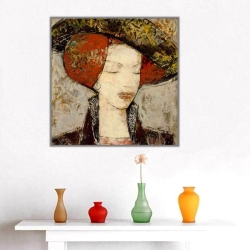 Kadın Portresi Kanvas Tablo - 