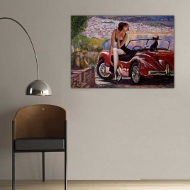 Kadın ve Spor Otomobil Tablosu - 