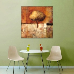 Kahverengi ve Kuruyan Ağaç Kanvas Tablo - 