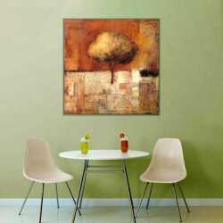 Kahvrengi Ağaçlar Kanvas Tablo 1 - 