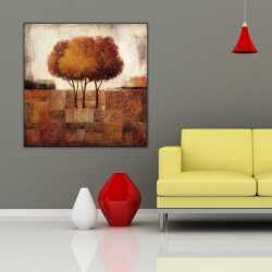 Kahvrengi Ağaçlar Kanvas Tablo - 