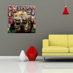 Kedi Ailesi Kanvas Tablo - 