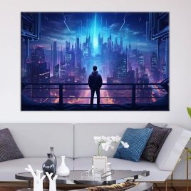 Kentin Işıkları Kanvas Tablo - 