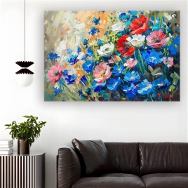 Kır Çiçekleri Kanvas Tablo - 