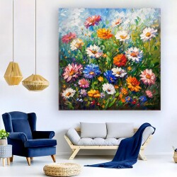 Kır Çiçekleri Kanvas Tablo - 