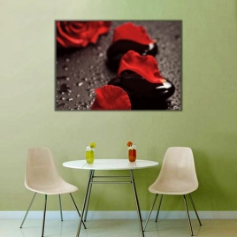 Kırmızı Güller Kanvas Tablo - 