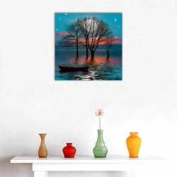 Kış Gün Batımı Kanvas Tablo - 