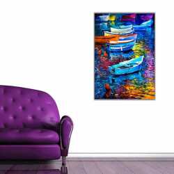 Kıyıdaki Tekneler Kanvas Tablo 1 - 