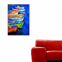 Kıyıdaki Tekneler Kanvas Tablo - 