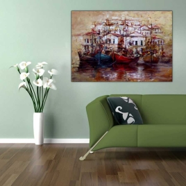 Koyu Renkler Manzara Tablosu - 