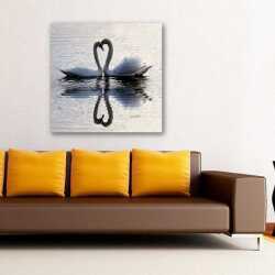 Kuğuların Buluşması Kanvas Tablo - 