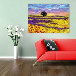 Lavantalar ve Çiçekler Tablosu - 