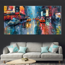 Londra Geceleri Kanvas Tablo - 