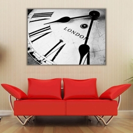 Londra'da Saat Kanvas Tablo - 