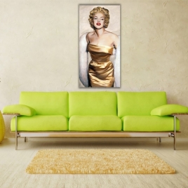 Marilyn Monroe Dikey Panoramik Kanvas Tablo 1 - 
