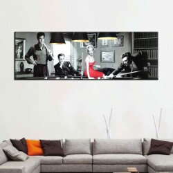 Marilyn Monroe Elvis Presley James Dean Kanvas Tablo - 